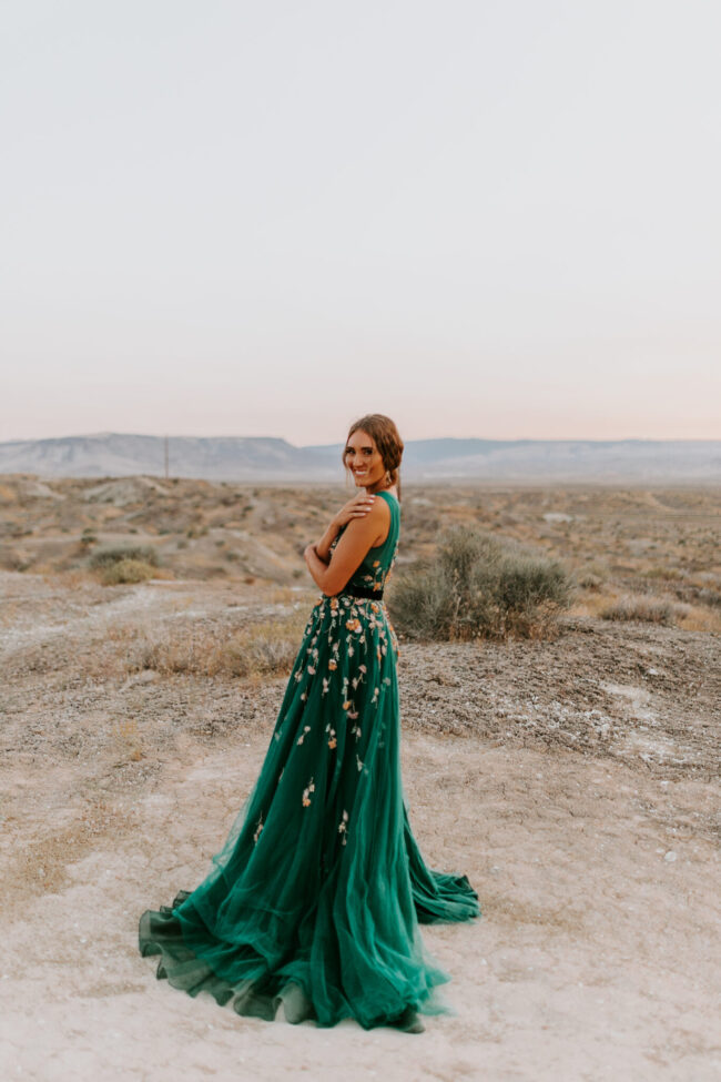 Emerald Green Wedding Gown 